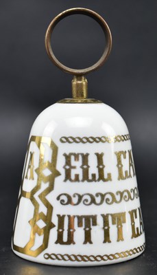 Lot 233 - PIERO FORNASETTI - ITALIAN MID CENTURY CERAMIC & GILT BELL