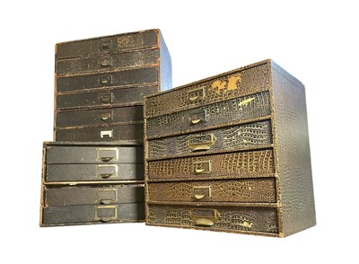 Lot 197 - SELECTION OF THREE VINTAGE 20TH CENTURY DESK TOP FILING CABINETS