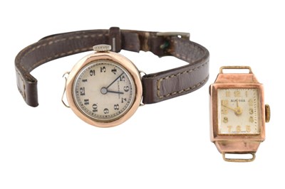 Lot 362 - TWO HALLMARKED 9CT GOLD CASED WATCHES