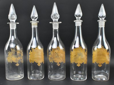 Lot 15 - EARLY 19TH CENTURY GLASS DECORATIVE APOTHECARY EXTRACT PERFUME BOTTLES