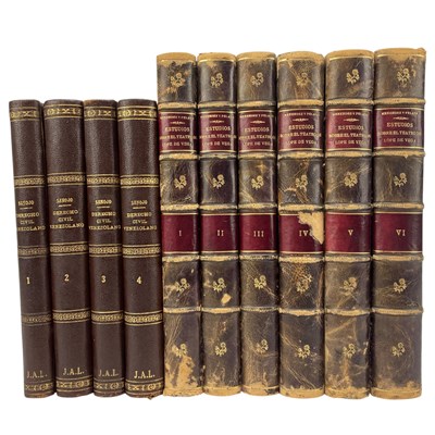 Lot 70 - 1873 INSTITUCIONES DE DERECHO CIVIL VENEZOLANO & 1919-27 ESTUDIOS SOBRE DE LOPE DE VEGA