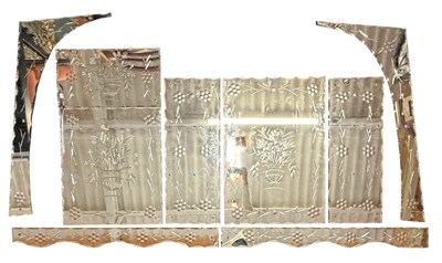 Lot 201 - 20TH CENTURY SEGMENTED GYPSY CARAVAN INTERIOR MIRRORS