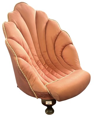 Lot 588 - 19TH CENTURY PINK CLAM SHELL CHAIR