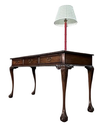 Lot 152 - VICTORIAN-STYLE MAHOGANY & LEATHER DESK