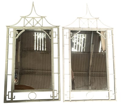 Lot 158 - PAIR OF MODERN DESIGNER PAGODA WALL MIRRORS