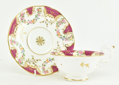 Lot 146 - EARLY 19TH CENTURY DAVENPORT PORCELAIN TEACUP AND SAUCER