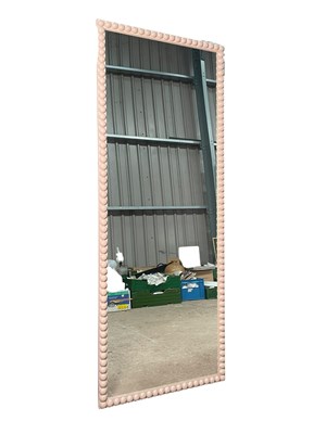 Lot 309 - LARGE MODERN INTERIOR RECTANGULAR BOBBIN WALL MIRROR