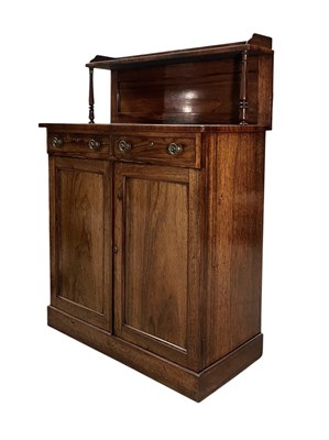 Lot 528 - 19TH CENTURY ROSEWOOD CHIFFONIER SIDEBOARD