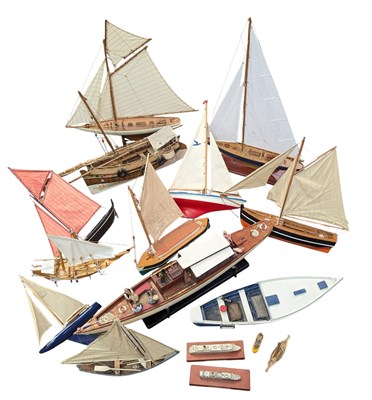 Lot 403 - MODEL SHIPS - COLLECTION OF WOODEN MODEL SHIPS & BOATS