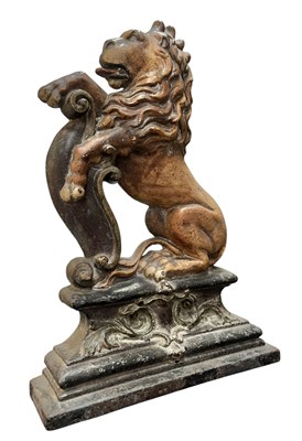 Lot 442 - VICTORIAN 19TH CENTURY CAST IRON LION DOORSTOP