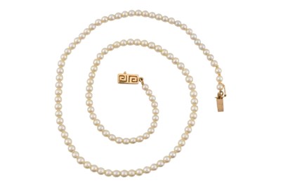 Lot 399 - 14CT GOLD & PEARL NECKLACE