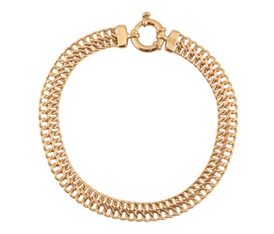 Lot 374 - HALLMARKED 9CT GOLD CHAIN BRACELET