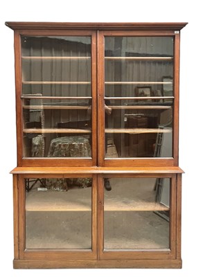 Lot 294 - LARGE 19TH CENTURY VICTORIAN MAHOGANY LIBRARY BOOKCASE