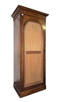 Lot 403 - VICTORIAN 19TH CENTURY MAHOGANY SINGLE DOOR WARDROBE