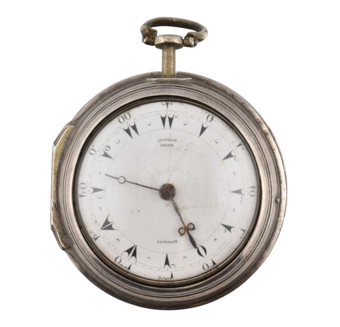Lot 50 - GEORGE PRIOR LONDON HALLMARKED SILVER OPEN FACE POCKET WATCH 1802