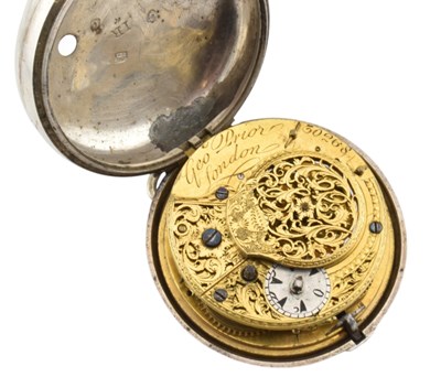 Lot 50 - GEORGE PRIOR LONDON HALLMARKED SILVER OPEN FACE POCKET WATCH 1802