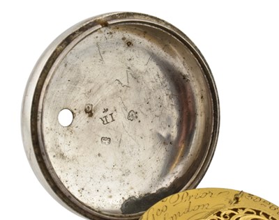 Lot 50 - GEORGE PRIOR LONDON HALLMARKED SILVER OPEN FACE POCKET WATCH 1802