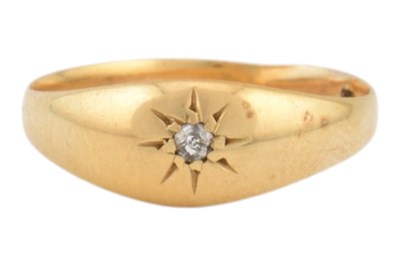Lot 365 - 19TH CENTURY GOLD & DIAMOND GYPSEY RING