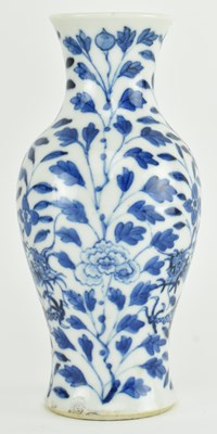 Lot 2 - QING DYNASTY BLUE AND WHITE VASE WITH DRAGON 清 青花龙穿牡丹小瓶
