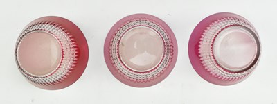 Lot 32 - ART NOUVEAU SILVER PLATE & CRANBERRY GLASS CENTREPIECE EPERGNE
