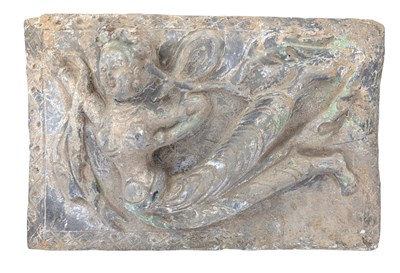 Lot 152 - TANG DYNASTY LIMESTONE CARVING DEPICTING AN APSARA FEITIAN 唐 石刻飞天