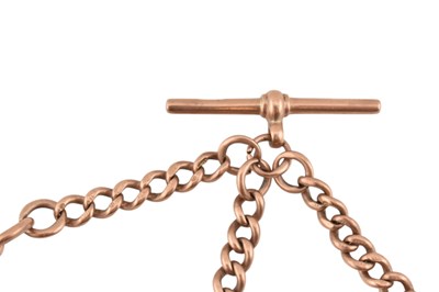 Lot 41 - 9CT GOLD WATCH CHAIN & FOB