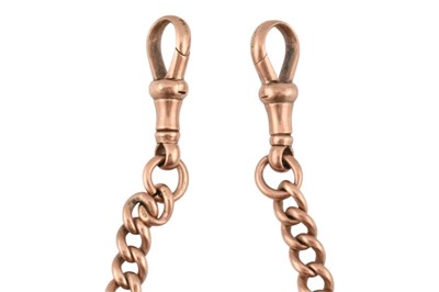 Lot 41 - 9CT GOLD WATCH CHAIN & FOB