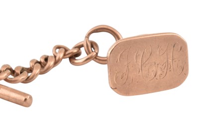 Lot 41 - 9CT GOLD WATCH CHAIN & FOB