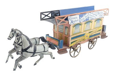 Lot 36 - TIN TOYS - VINTAGE ADVERTISING TINPLATE HORSE & TRAM