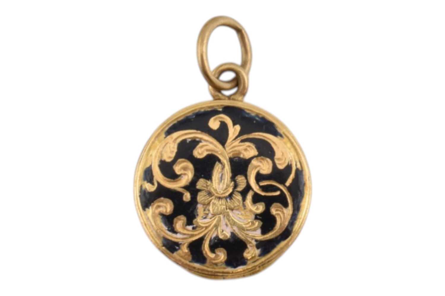 Lot 30 - 1839 VICTORIAN GOLD MOURNING LOCKET PENDANT