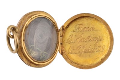 Lot 30 - 1839 VICTORIAN GOLD MOURNING LOCKET PENDANT
