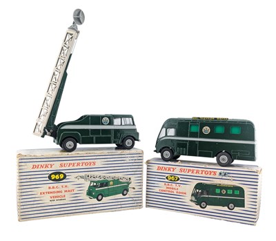 Lot 22 - DIECAST - x2 BOXED DINKY SUPERTOYS B.B.C TV 969 & 967 MODELS