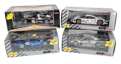Lot 59 - DIECAST - x4 MAISTO GT RACING 1/18 SCALE MODEL CARS