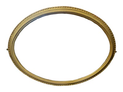 Lot 801 - VINTAGE MID CENTURY GILTWOOD OVAL WALL HANGING MIRROR