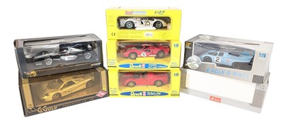 Lot 48 - DIECAST - x7 1/18 SCALE REVELL, HOT WHEELS, & OTHER MODEL CARS