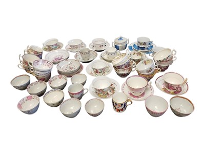 Lot 146 - LARGE COLLECTION OF 18TH & 19TH CENTURY CHINA & PORCELAIN TEA WARES