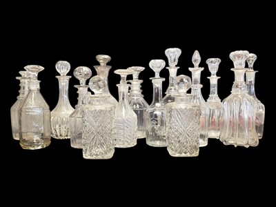 Lot 109 - COLLECTION OF 19TH CENTURY GEORGE III & VICTORIAN GLASS DECANTERS