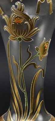 Lot 88 - MANNER OF LEGRAS & CLIE ART NOUVEAU 19TH CENTURY GILT & ENAMEL VASE