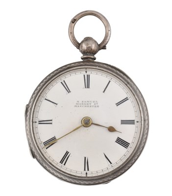 Lot 366 - H SAMUAEL VICTORIAN HALLMARKED SILVER POCKET WATCH