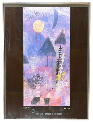 Lot 321 - AFTER PAUL KLEE - EXHIBITION MUSEUM POSTER 'GARDEN IN THE NIGHT'