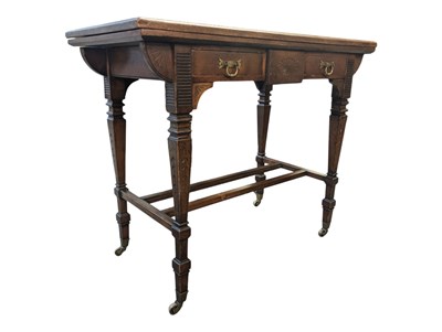 Lot 719 - EARLY 20TH CENTURY EDWARDIAN MAHOGANY CARD / GAMES TABLE