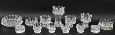 Lot 347 - KOSTA BODA - COLLECTION OF VINTAGE 20TH CENTURY FROSTED GLASS CANDLE HOLDERS