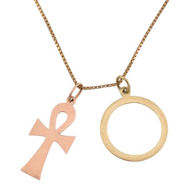 Lot 375 - 9CT GOLD PENDANT NECKLACE