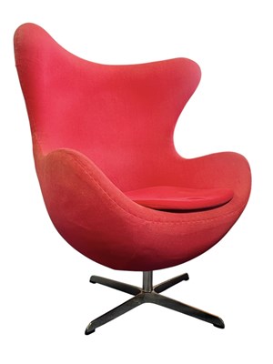 Lot 85 - AFTER ARNE JACOBSEN FOR HANSEN - RETRO EGG CHAIR
