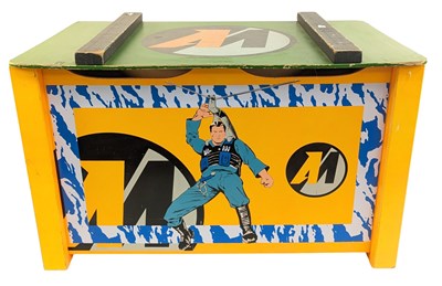 Lot 579 - ACTION MAN - WOODEN STORAGE BOX