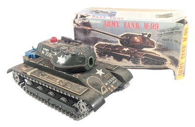 Lot 114 - TINPLATE TOYS - JAPANESE MASUDAYA ARMY TANK M-99