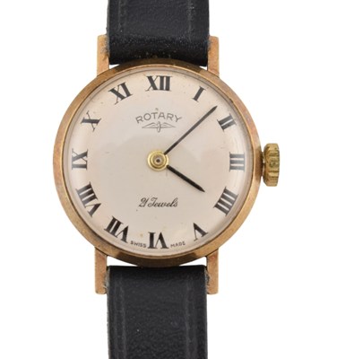 Lot 331 - 1960S HALLMARKED 9CT GOLD CASED ROTARY WRISTWATCH
