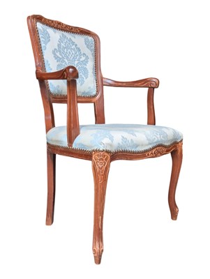 Lot 858 - REPRODUCTION FRENCH FAUTEUIL LOUIS XV ARMCHAIR