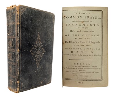 Lot 90 - 1793 THE BOOK OF COMMON PRAYER AND ADMINISTRATION OF THE SACRAMENTS