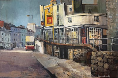 Lot 370 - KENNETH WEBB (B. 1927) - A BRISTOL PUB - OIL ON CANVAS